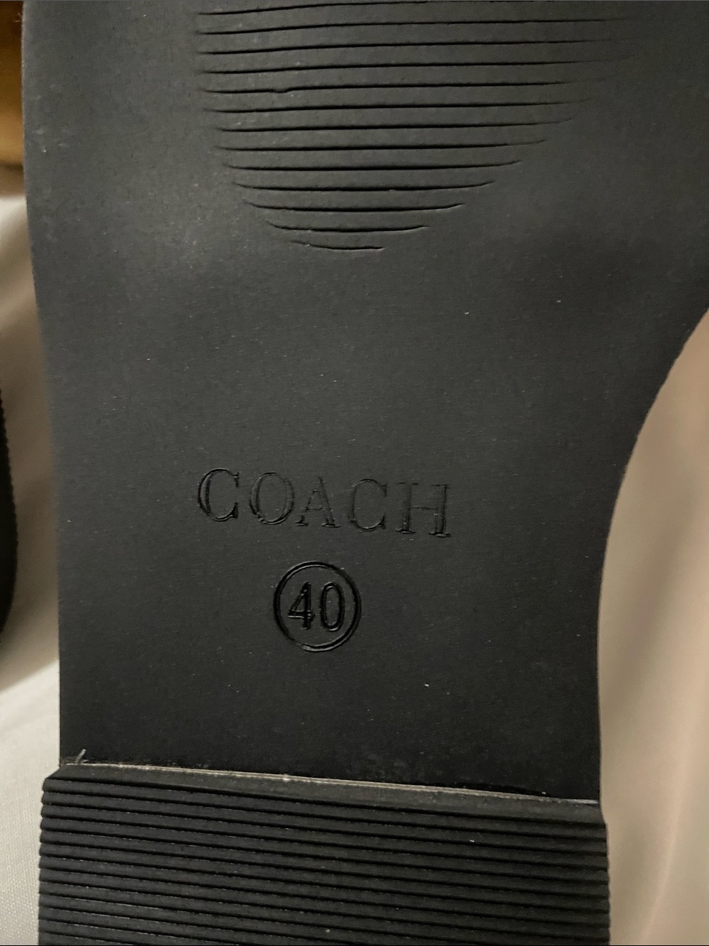 Coach Brown Signature Canvas Slide Sandals with Gold Buckle - Picture 4 of 4